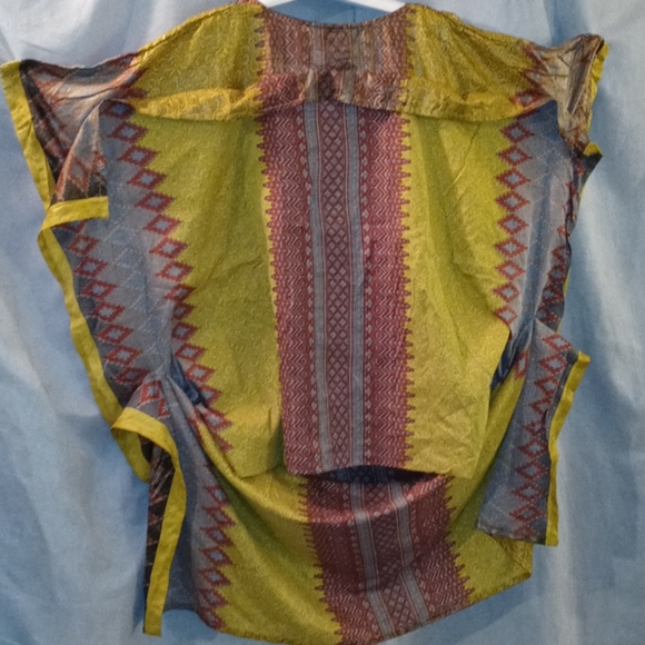 Sante Classics hi lo yellow pattern lounge dress - Picture 4 of 5